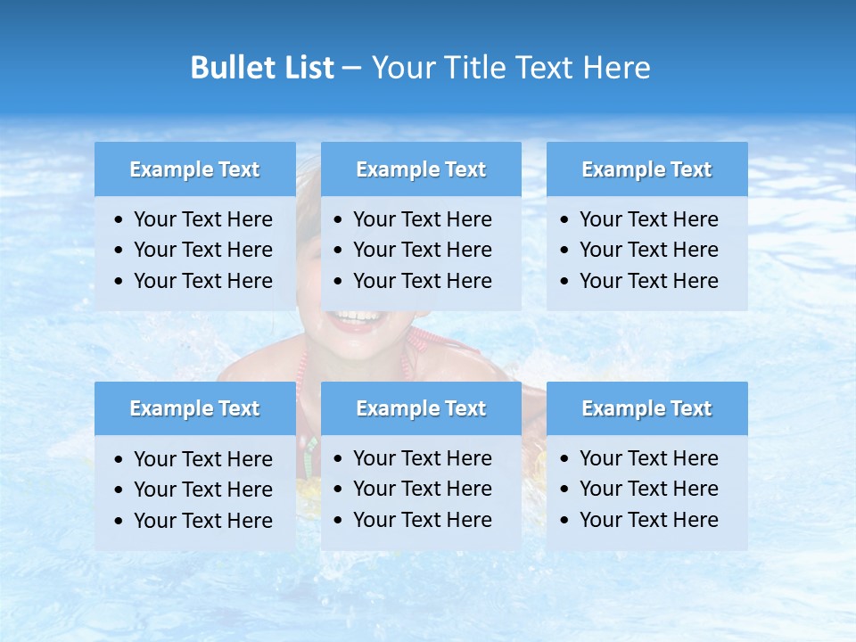 White Beauty Child PowerPoint Template