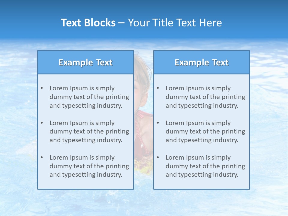 White Beauty Child PowerPoint Template