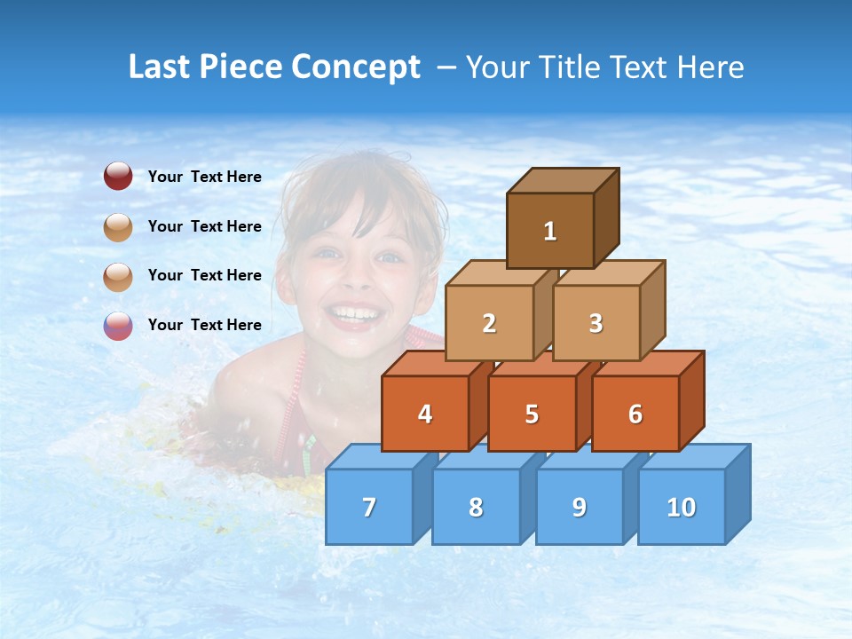 White Beauty Child PowerPoint Template