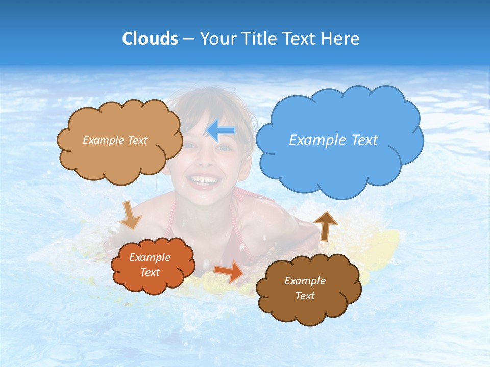 White Beauty Child PowerPoint Template