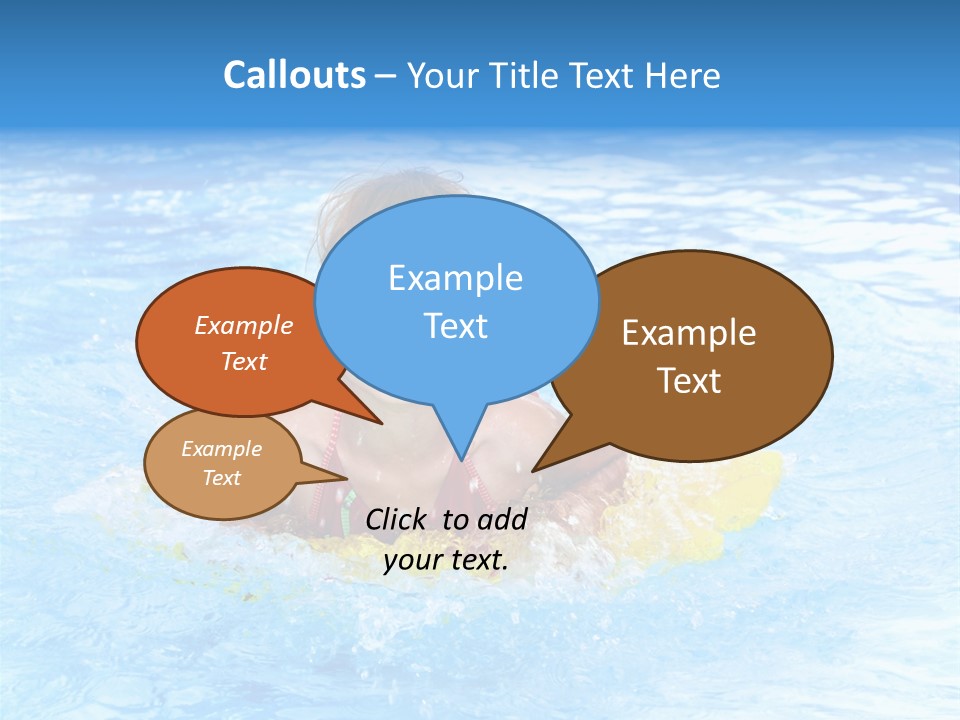 White Beauty Child PowerPoint Template