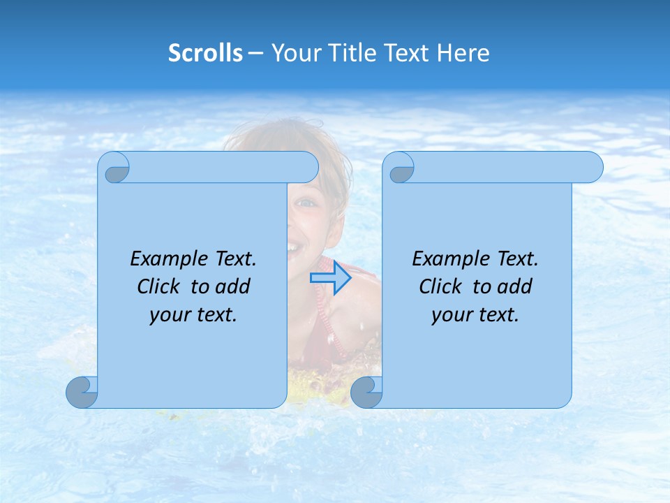 White Beauty Child PowerPoint Template
