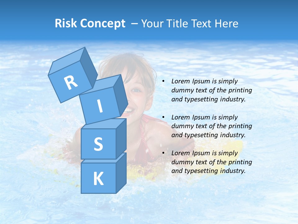 White Beauty Child PowerPoint Template