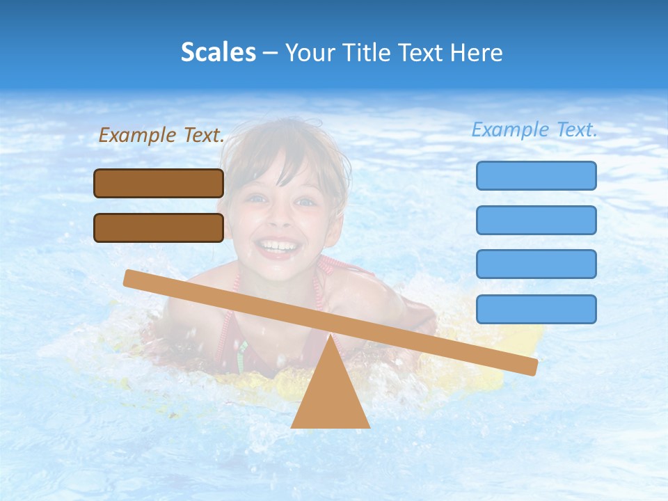 White Beauty Child PowerPoint Template