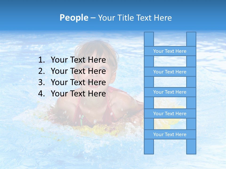 White Beauty Child PowerPoint Template