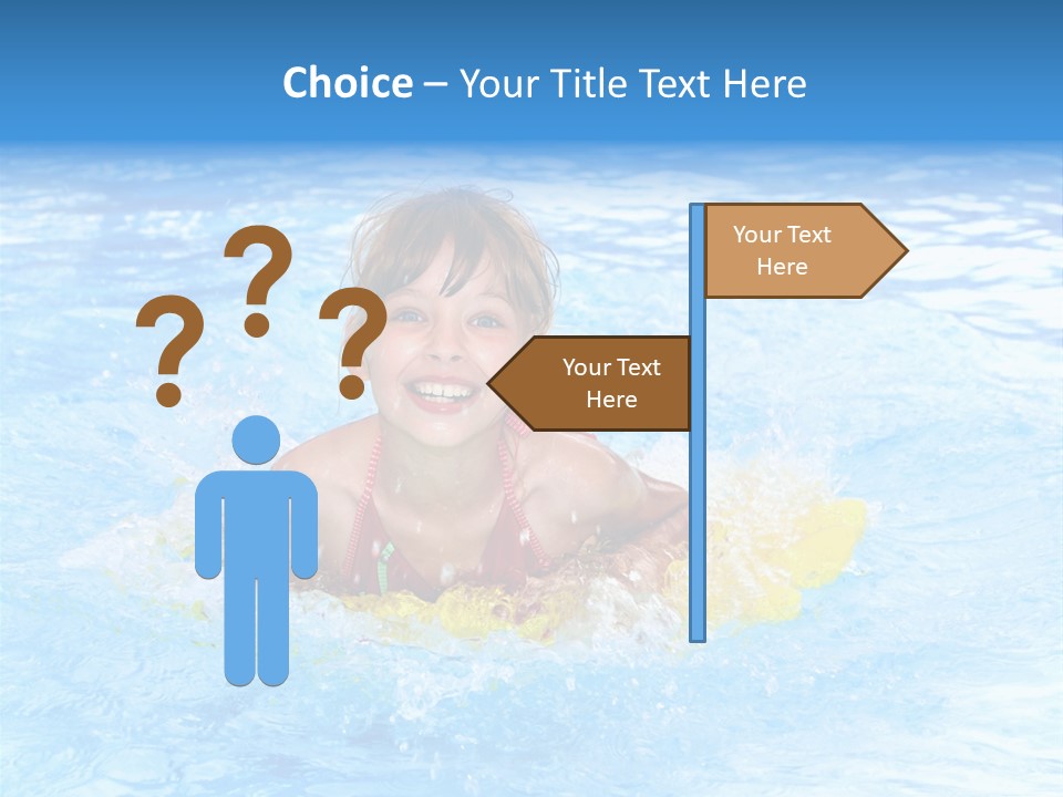 White Beauty Child PowerPoint Template