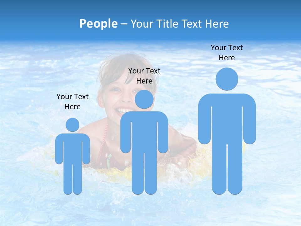 White Beauty Child PowerPoint Template