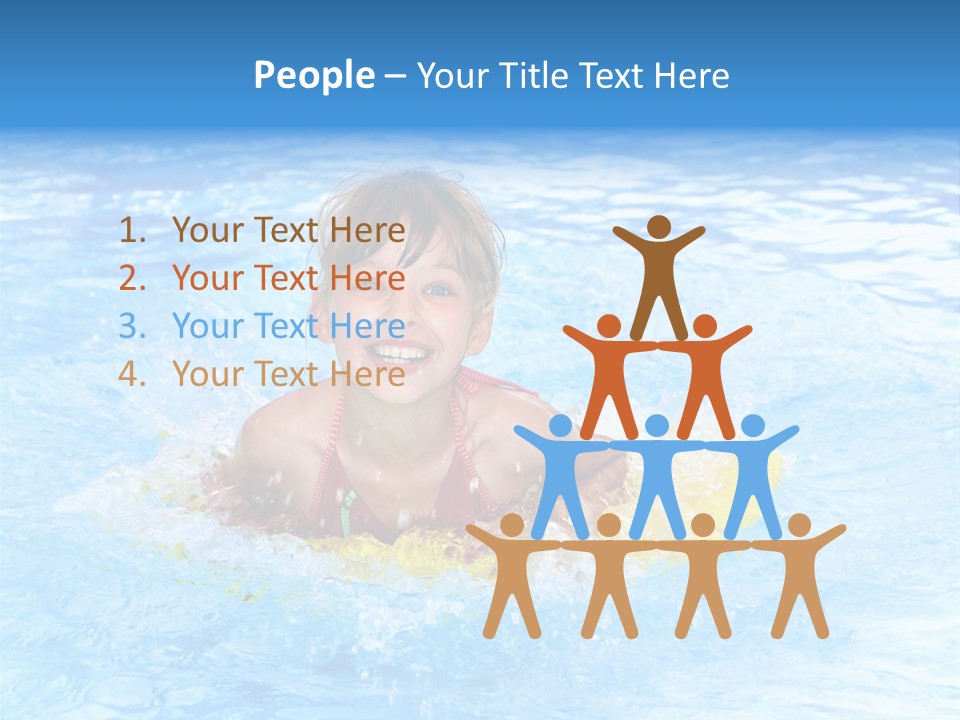 White Beauty Child PowerPoint Template