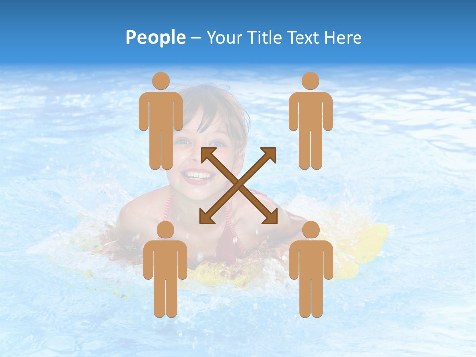 White Beauty Child PowerPoint Template