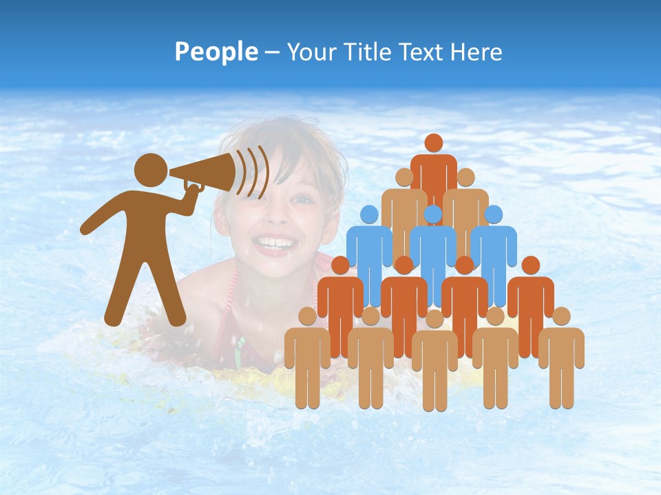 White Beauty Child PowerPoint Template