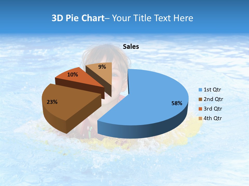 White Beauty Child PowerPoint Template