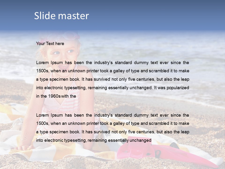 Mask Kid Towel PowerPoint Template