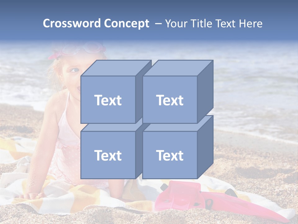 Mask Kid Towel PowerPoint Template