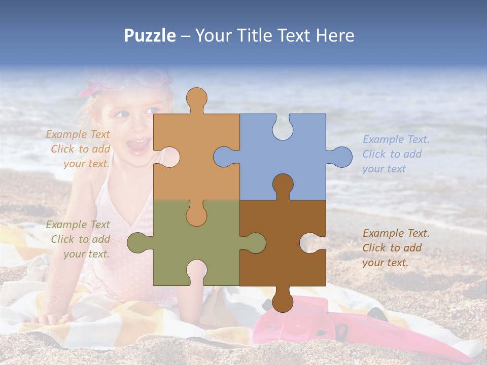 Mask Kid Towel PowerPoint Template