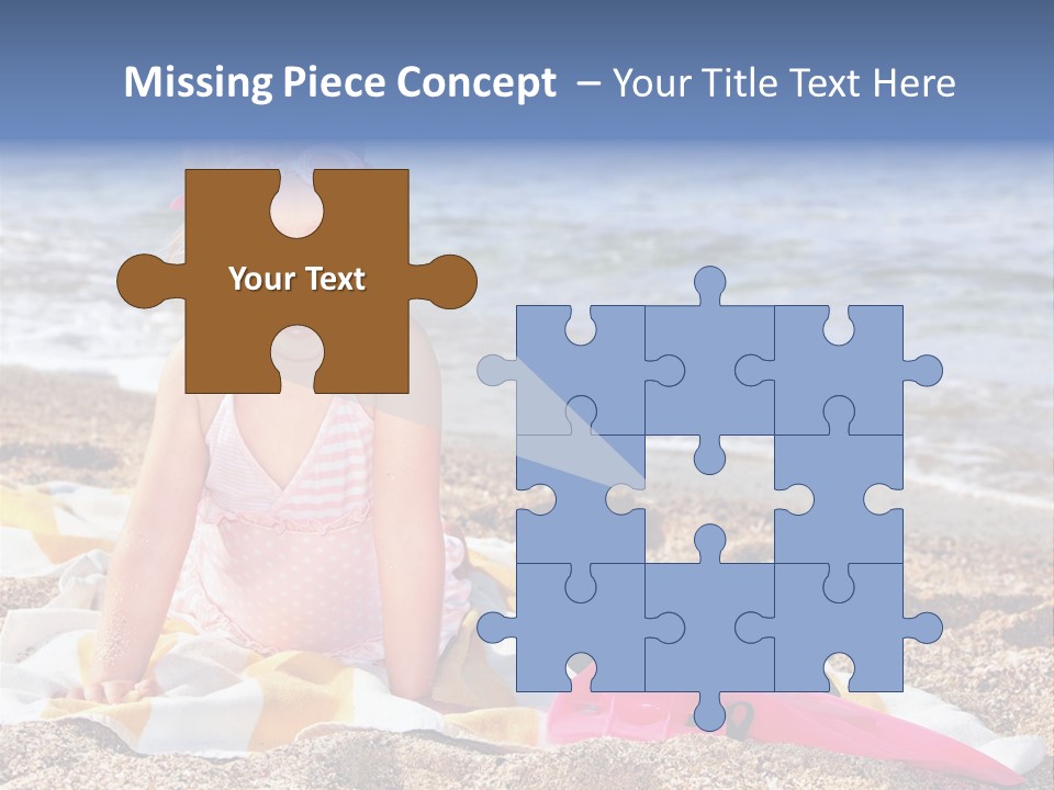 Mask Kid Towel PowerPoint Template