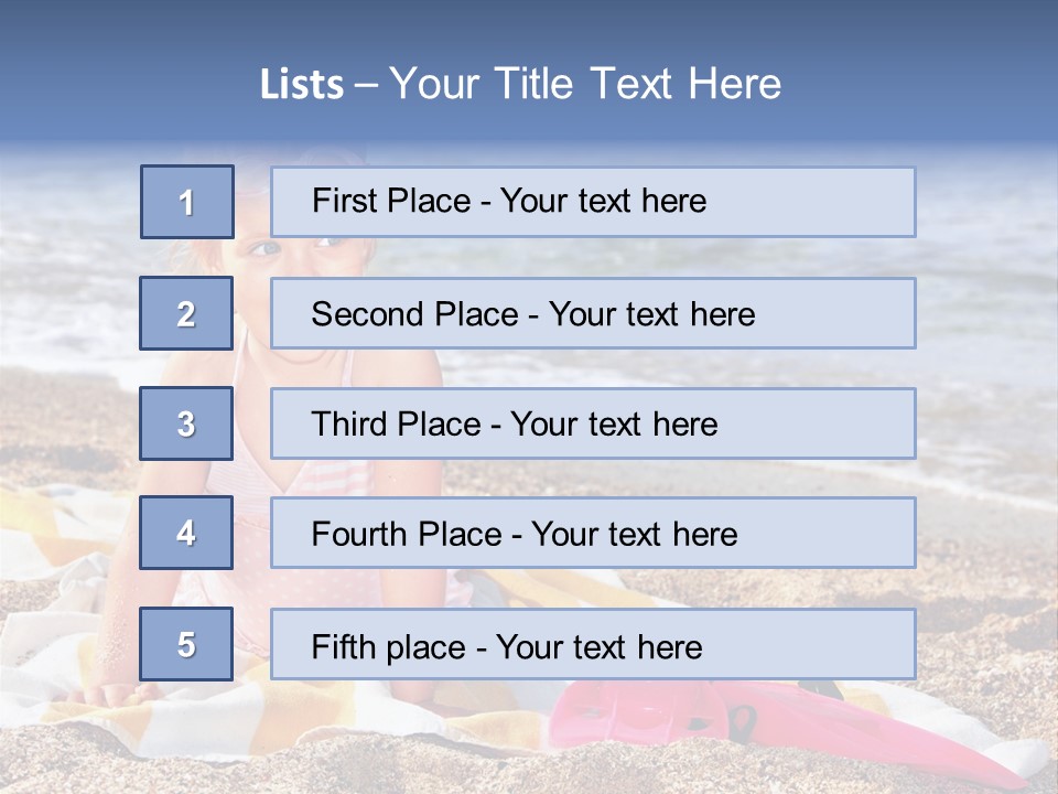 Mask Kid Towel PowerPoint Template