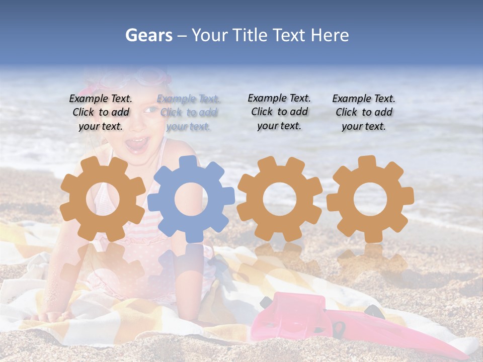 Mask Kid Towel PowerPoint Template