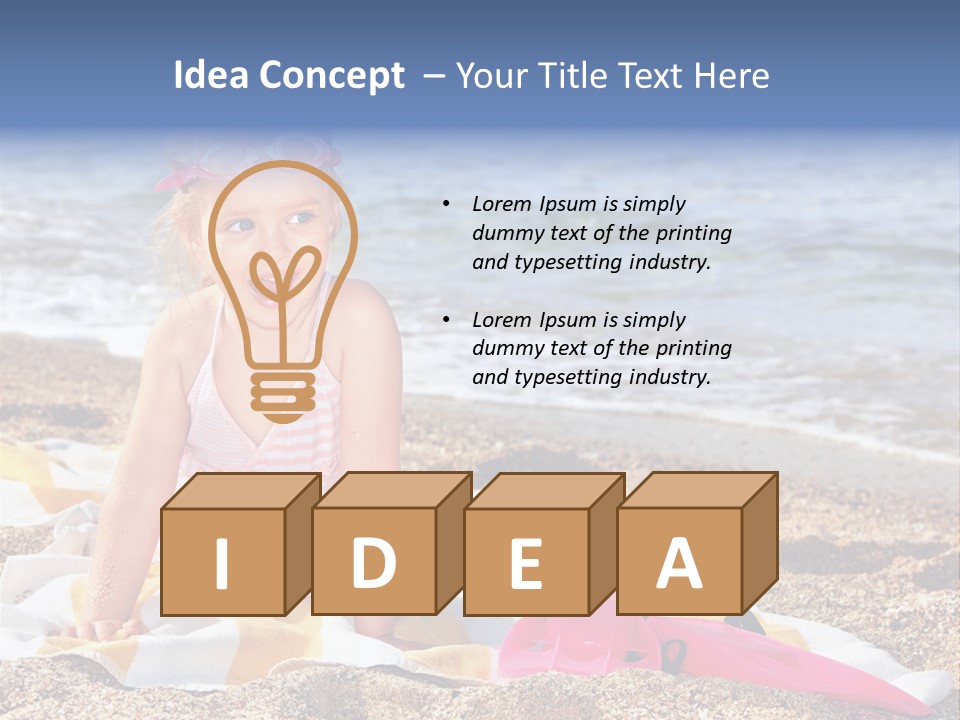 Mask Kid Towel PowerPoint Template