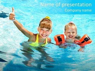 Childhood Aqua Sport PowerPoint Template