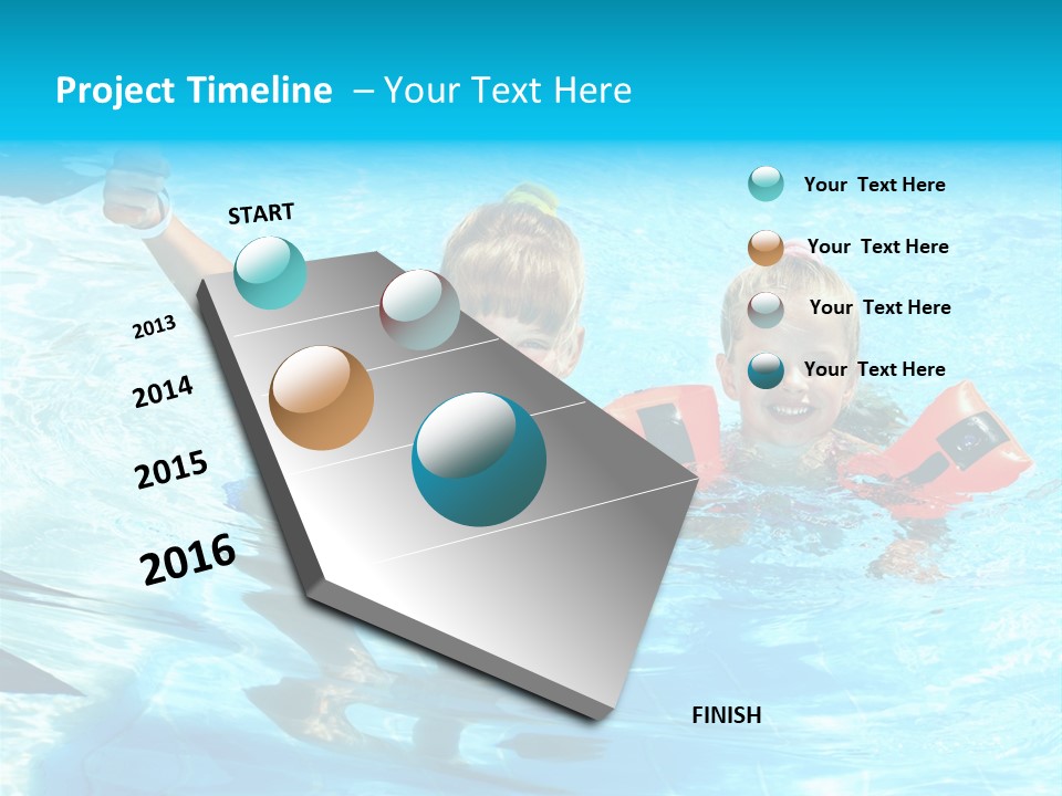 Childhood Aqua Sport PowerPoint Template