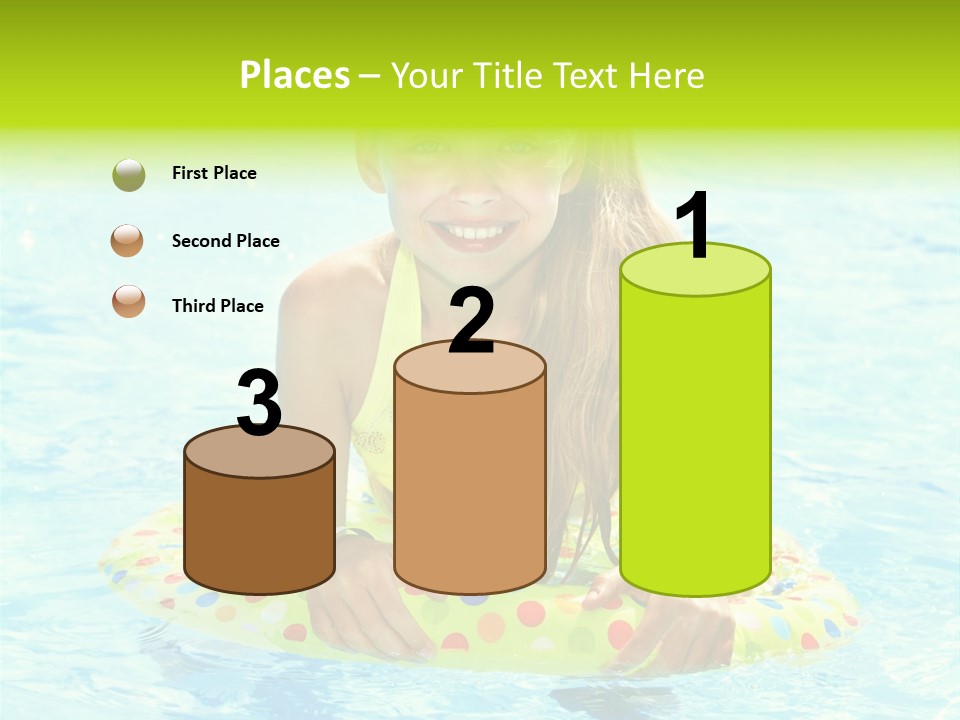 Water Park Swim Orange PowerPoint Template