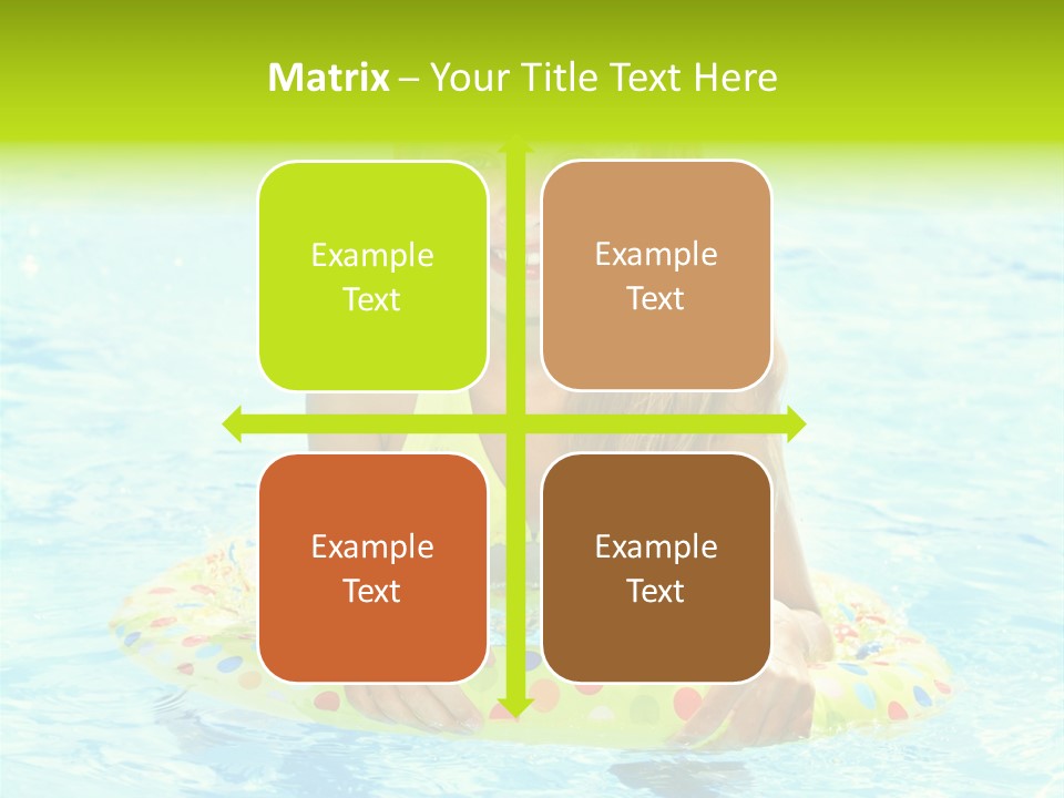 Water Park Swim Orange PowerPoint Template