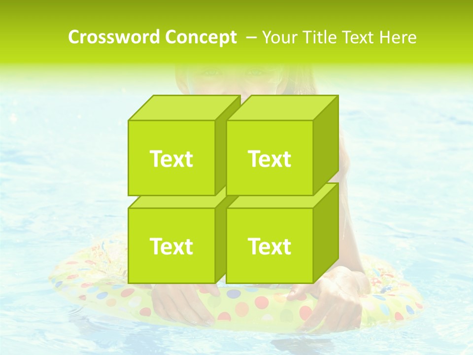 Water Park Swim Orange PowerPoint Template