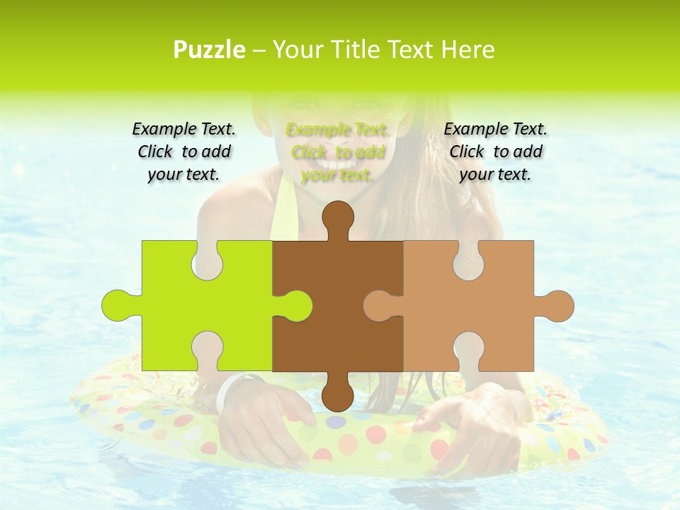 Water Park Swim Orange PowerPoint Template