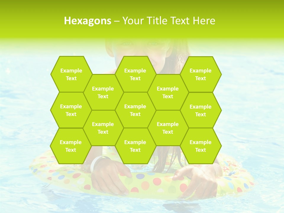 Water Park Swim Orange PowerPoint Template