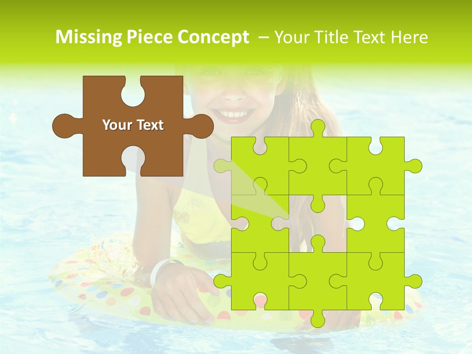 Water Park Swim Orange PowerPoint Template