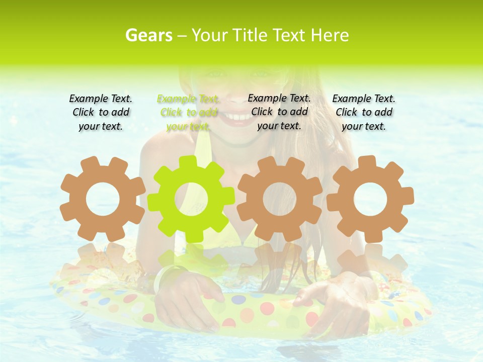 Water Park Swim Orange PowerPoint Template