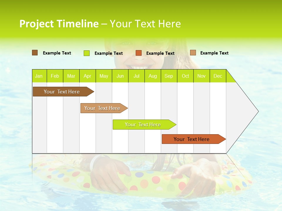 Water Park Swim Orange PowerPoint Template