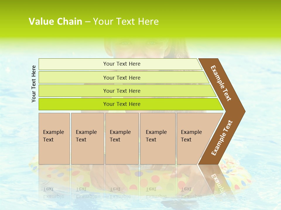 Water Park Swim Orange PowerPoint Template