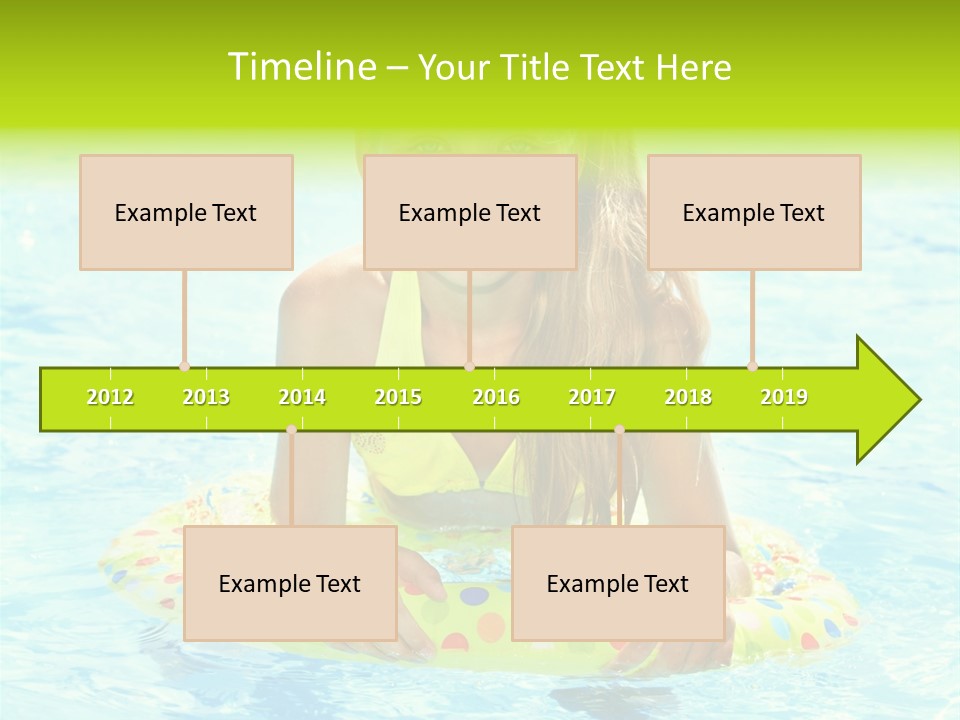 Water Park Swim Orange PowerPoint Template