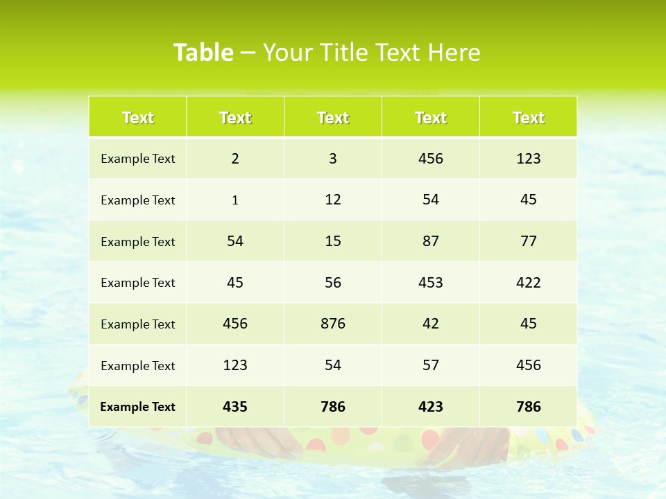 Water Park Swim Orange PowerPoint Template