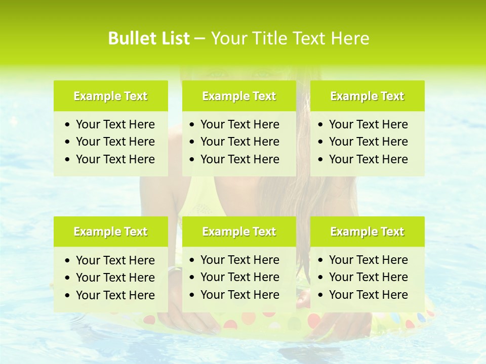 Water Park Swim Orange PowerPoint Template