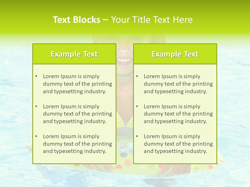 Water Park Swim Orange PowerPoint Template