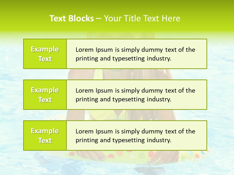 Water Park Swim Orange PowerPoint Template