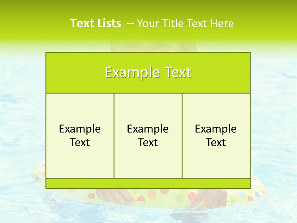 Water Park Swim Orange PowerPoint Template