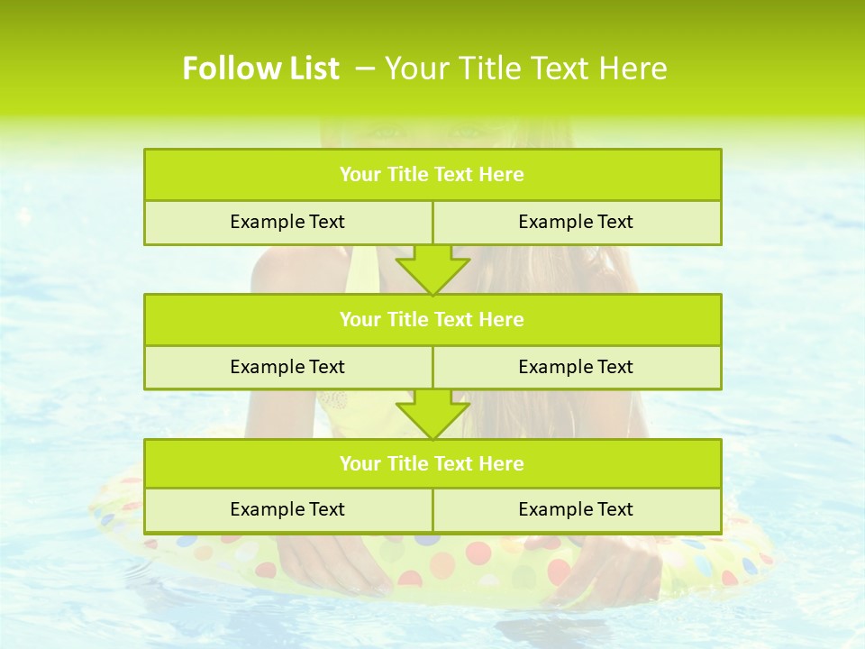 Water Park Swim Orange PowerPoint Template