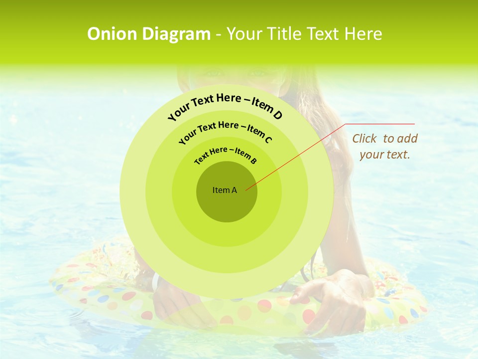 Water Park Swim Orange PowerPoint Template