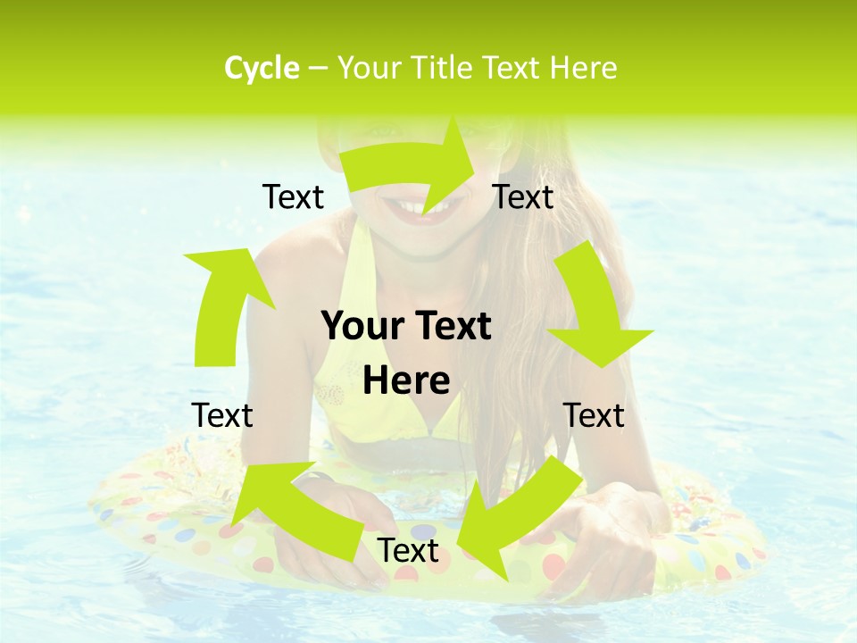 Water Park Swim Orange PowerPoint Template