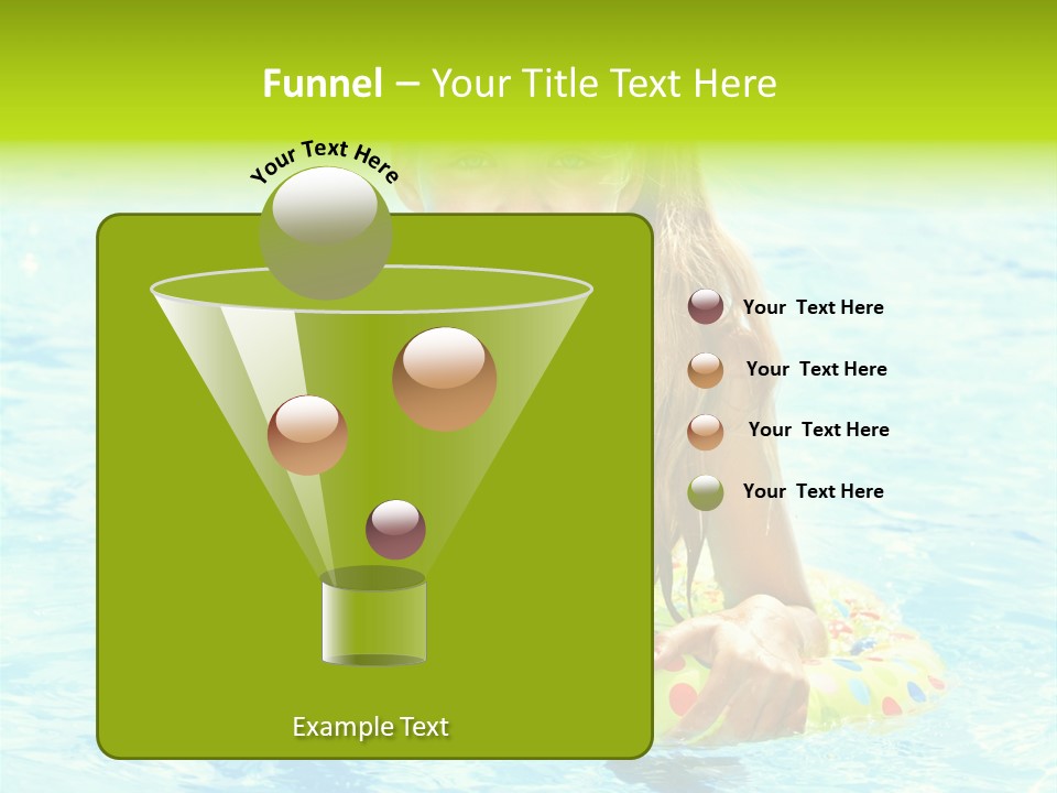 Water Park Swim Orange PowerPoint Template