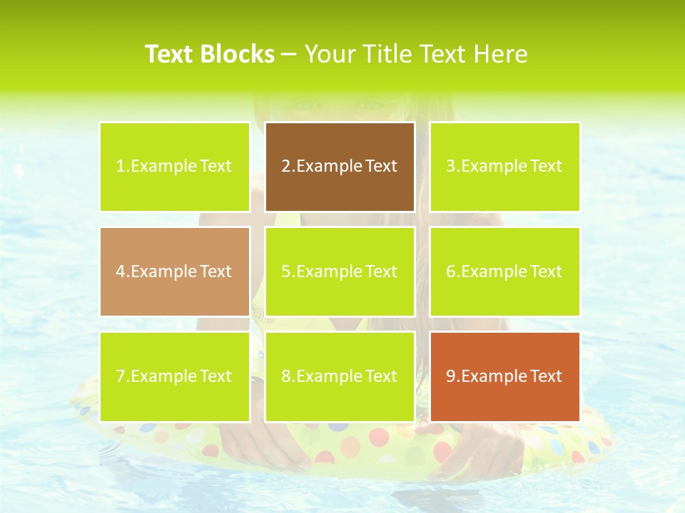 Water Park Swim Orange PowerPoint Template