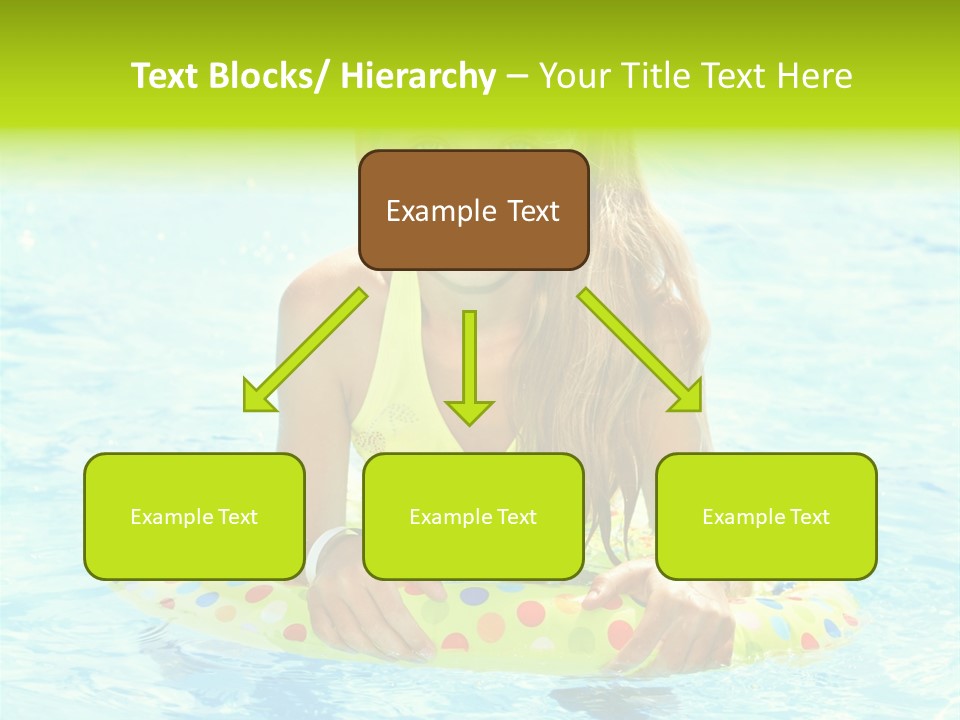 Water Park Swim Orange PowerPoint Template