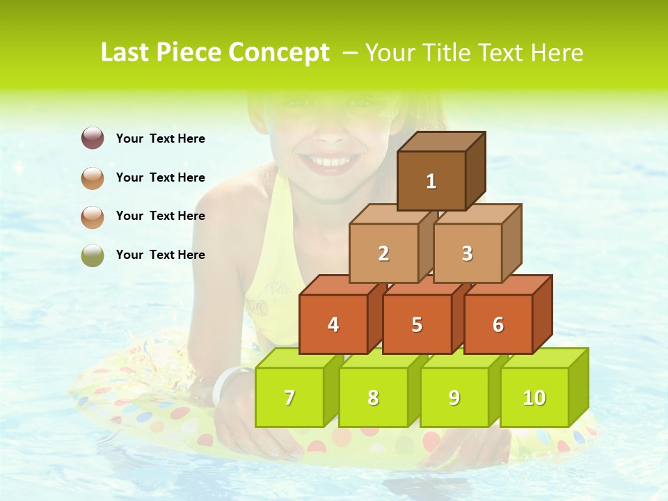 Water Park Swim Orange PowerPoint Template