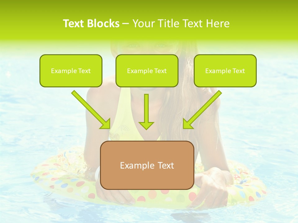 Water Park Swim Orange PowerPoint Template