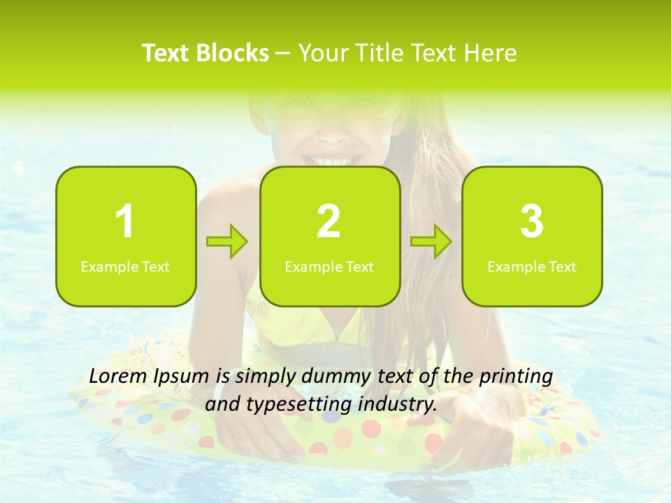 Water Park Swim Orange PowerPoint Template