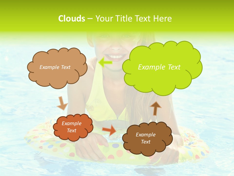 Water Park Swim Orange PowerPoint Template