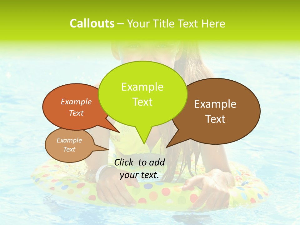 Water Park Swim Orange PowerPoint Template